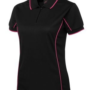 Ladies Podium Short Sleeve Piping Polo