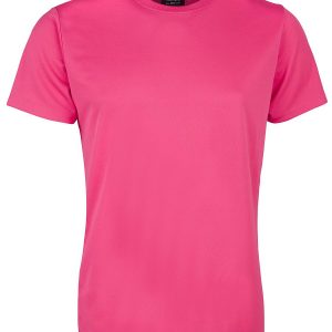 Adults Sports Poly Tee(Hot Pink