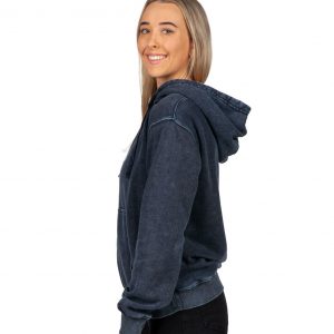 Ladies Junior's Stone Wash Fleece Hoodie