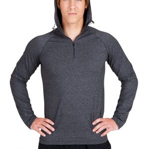 Mens Half zip Hood shirt