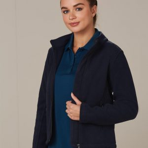 Ladies Bonded Polar Fleece Fitted Jacket
