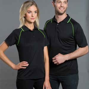 Mens CHAMPION Cooldry Short Sleeve Contrast Polo