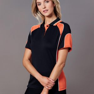 Ladies ALLIANCE Cooldry Contrast Polo With Sleeve Panel
