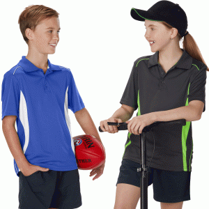 Kids CoolDry Short Sleeve Contrast Polo