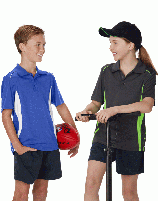 Kids CoolDry Short Sleeve Contrast Polo