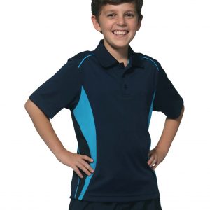 Kids CoolDry Short Sleeve Contrast Polo