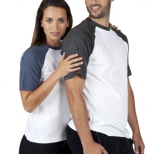 Unisex Contrast  Raglan Sleeve Tee