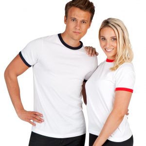 Unisex slim fit contrast Ringer Tee