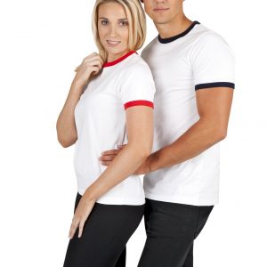 Unisex slim fit contrast Ringer Tee