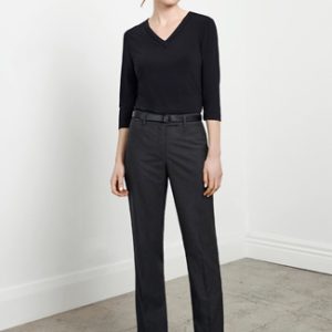 Ladies Classic Flat Front With Straight Leg Pant