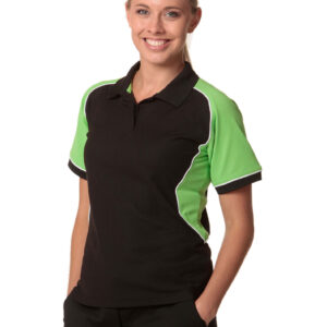 Womens Arena Tri-Colour Poly/Cotton Pique Polo