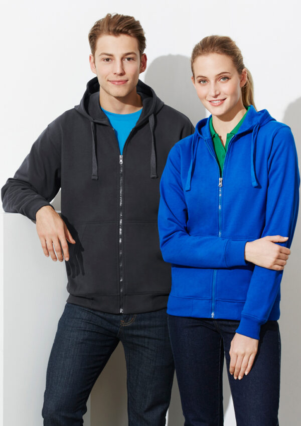 Men'S Crew Zip Hoodie With Front Kangaroo Pocket