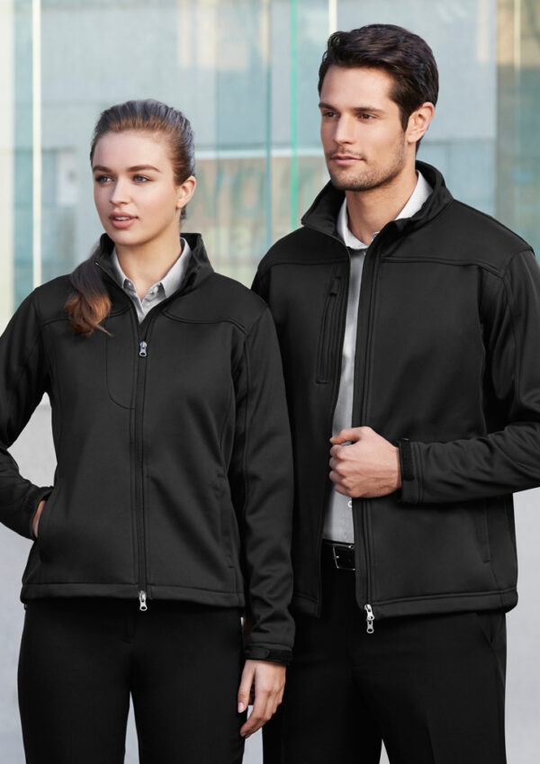 Mens 2 Way Front Zip Soft Shell Jacket
