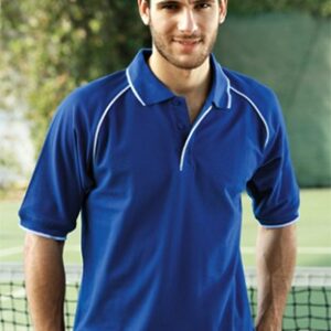 Unisex Adults Striped Collar Raglan Polo