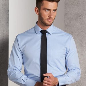 Men's CVC Oxford with chest pocket Long Sleeve Shirt