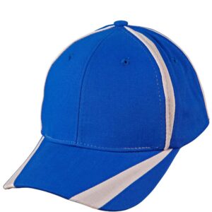 Brushed cotton twill baseball cap "X" contrast