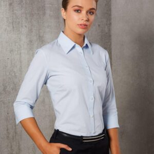 Women's Fine Stripe 3/4 Sleeve Shirt