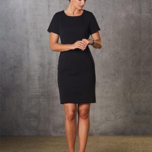 Ladies' Poly/Viscose Stretch, Short Sleeve Dress