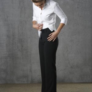 Women's Low Rise Pants in Poly/Viscose Stretch Stripe
