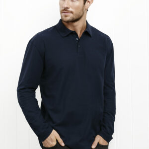 Mens Crew Long Sleeve Polo