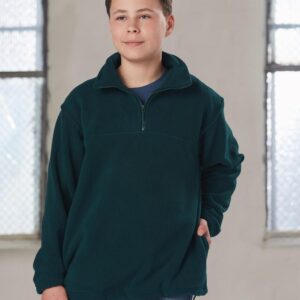 Kids' half zip polar fleecy pullover