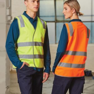 Hi Vis Safety Vest With Shoulder Reflective Tapes