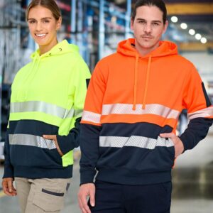 Hi-Vis Two Tone Safety Hoodie With Segmented Tapes