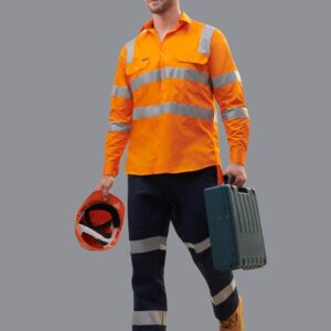 Drill pant pockets on leg with 3M Tapes