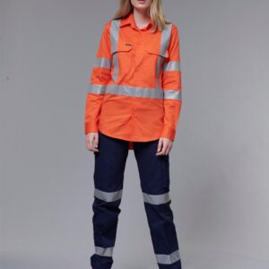 Ladies' Heavy Cotton Pre-Shrunk Drill Pant with 3M Tape