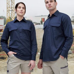 Cool-Breeze Closed Front L/S Work Shirt